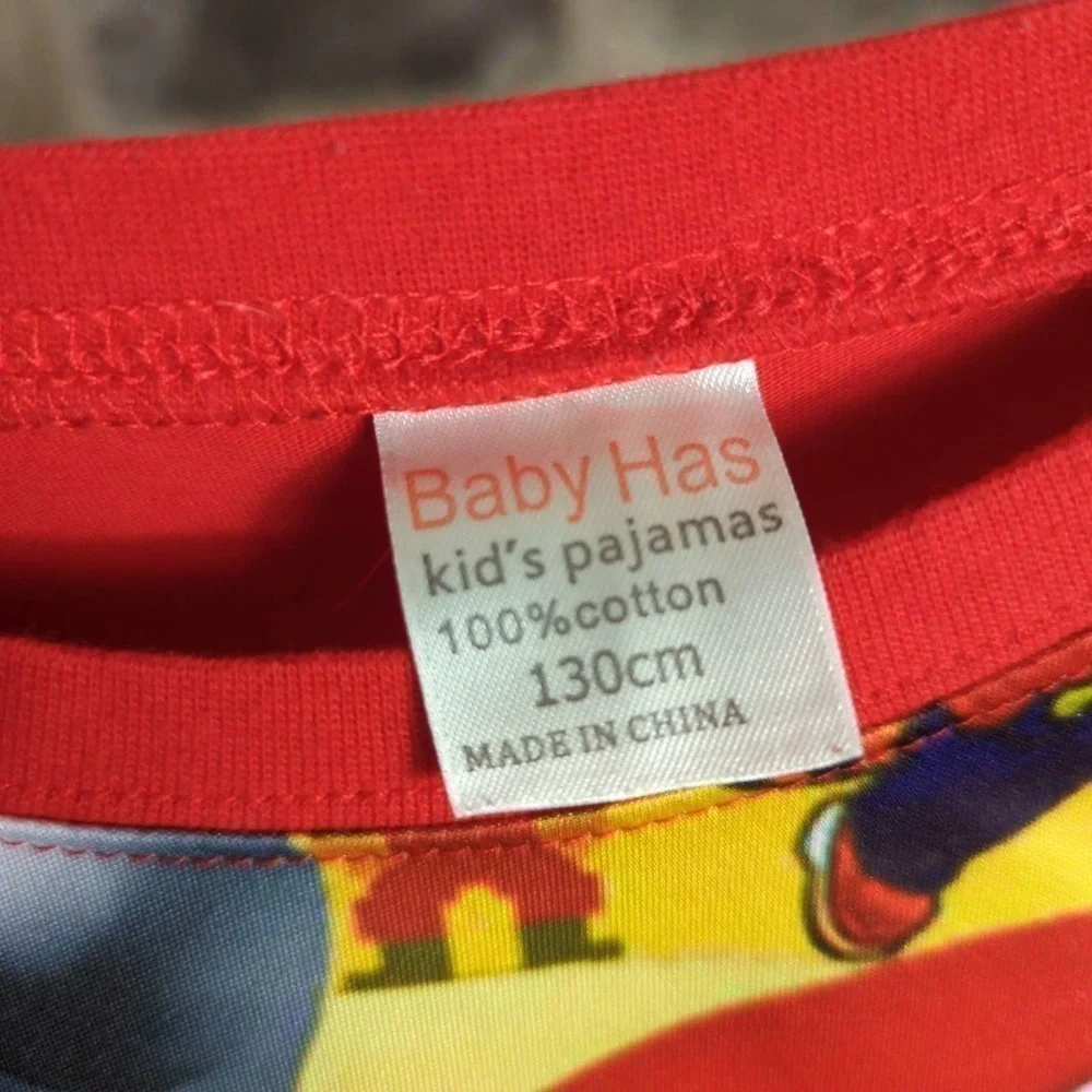 Baby Has Super Mario Pajama‎ Top Red Long Sleeve 130cm Graphic Character